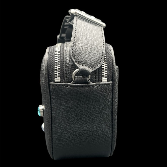 NWT $198 Karl Lagerfeld Maybelle Double Zip Leather Crossbody Bag - Picture 5 of 14